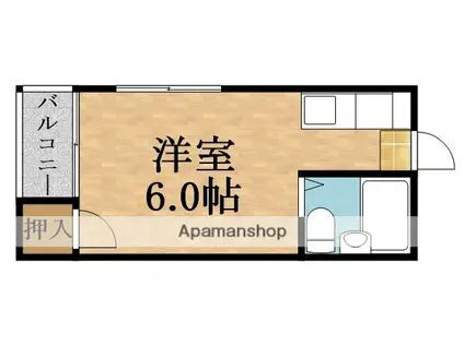 エスポワール城東(ワンルーム/4階)の間取り写真