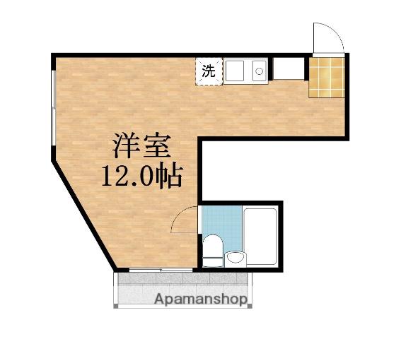 第二松山ハイツ(ワンルーム/3階)の間取り写真
