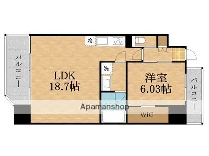 プレジオ新大阪EURO(1LDK/5階)の間取り写真