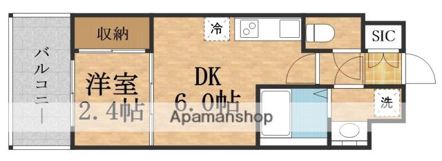 SERENITE SHIN-OSAKA MIRAC 弐番館(1DK/7階)の間取り写真