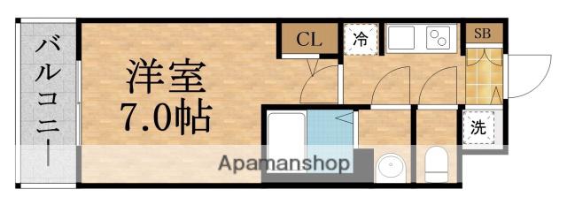 S-RESIDENCE KAMISHINJO ASCENT(1K/13階)の間取り写真
