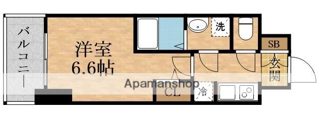 S-RESIDENCE KAMISHINJO ASCENT(1K/13階)の間取り写真