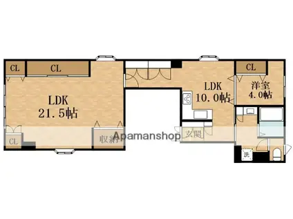 上海公寓(2LDK/2階)の間取り写真