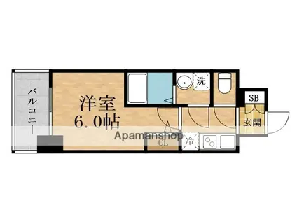 エスリード新大阪ザ・プレミアイースト(1K/12階)の間取り写真