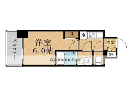 エスリード新大阪ザ・プレミアイースト(1K/12階)の間取り写真