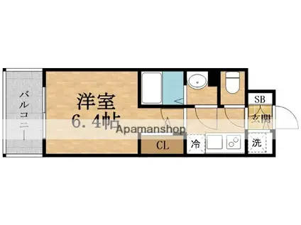 エスリード新大阪ザ・プレミアウエスト(1K/5階)の間取り写真