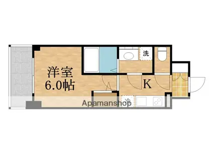 エスリード ザ・グラン大阪ノース(1K/9階)の間取り写真