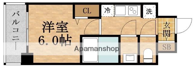PRESSANCE東三国ENBUREISU(1K/9階)の間取り写真