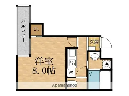 AILE柴島(1K/2階)の間取り写真