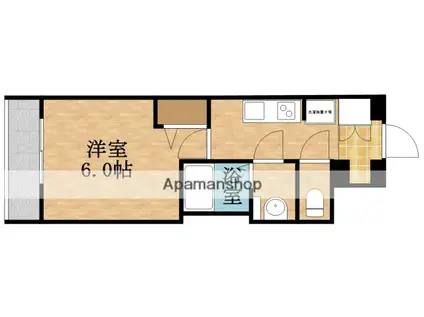 プレサンス緑橋ソレアス(1K/7階)の間取り写真