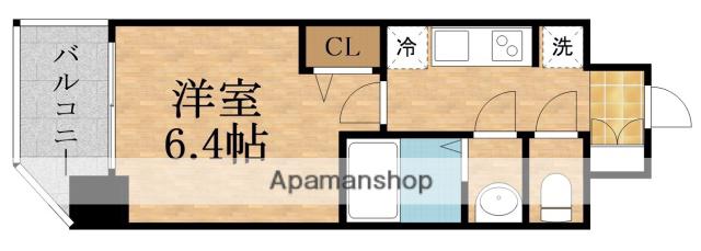 アリヴィス都島北通(1K/3階)の間取り写真