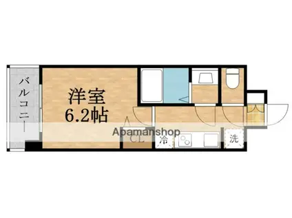 プレサンス京橋GREEN YARDアルミラ(1K/2階)の間取り写真