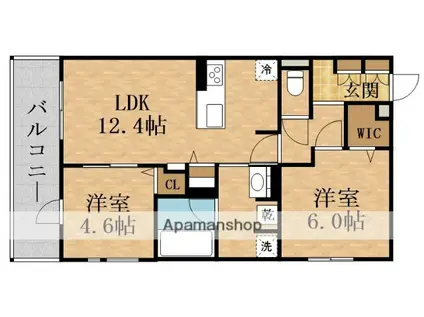 スペチアーレ東中本(2LDK/2階)の間取り写真