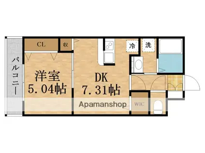 アヴァンス深江橋 A棟(1DK/3階)の間取り写真