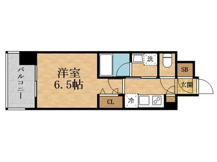 レオンヴァリエ長堀通(1K/2階)の間取り写真