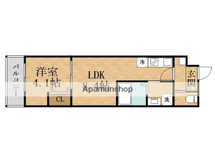 ALEGRIA守口金下町(1LDK/3階)の間取り写真