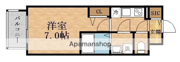 ATTIRANT NISHIMIKUNI(1K/5階)の間取り写真