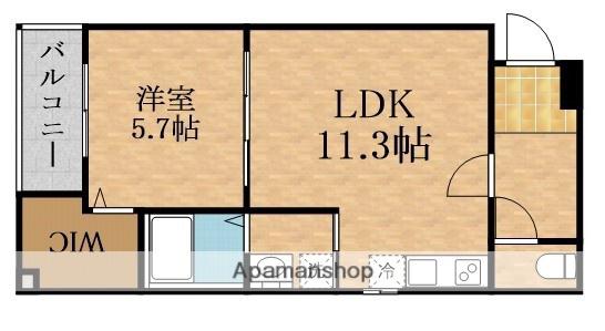 エスティスクエア徳庵(1LDK/1階)の間取り写真