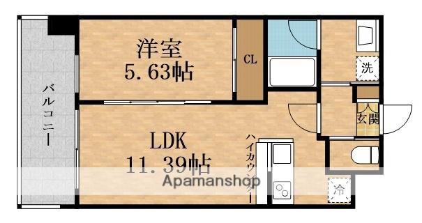 プレジオ塚本アジアン(1LDK/8階)の間取り写真