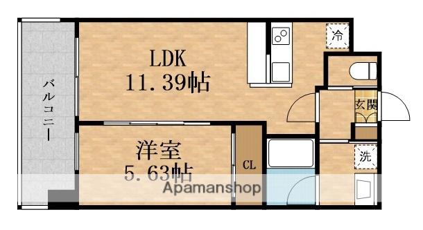 プレジオ塚本アジアン(1LDK/8階)の間取り写真