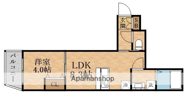 シエラ深江南(1LDK/2階)の間取り写真
