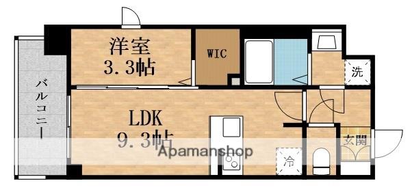 SEASON FLATS SHIN-OSAKA サウス(1LDK/6階)の間取り写真