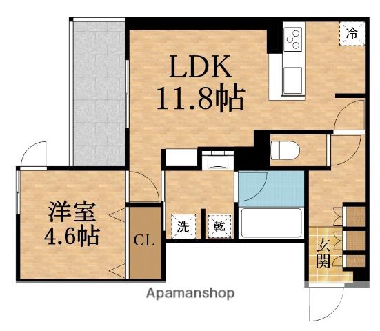 MAISON LULU赤川(1LDK/3階)の間取り写真