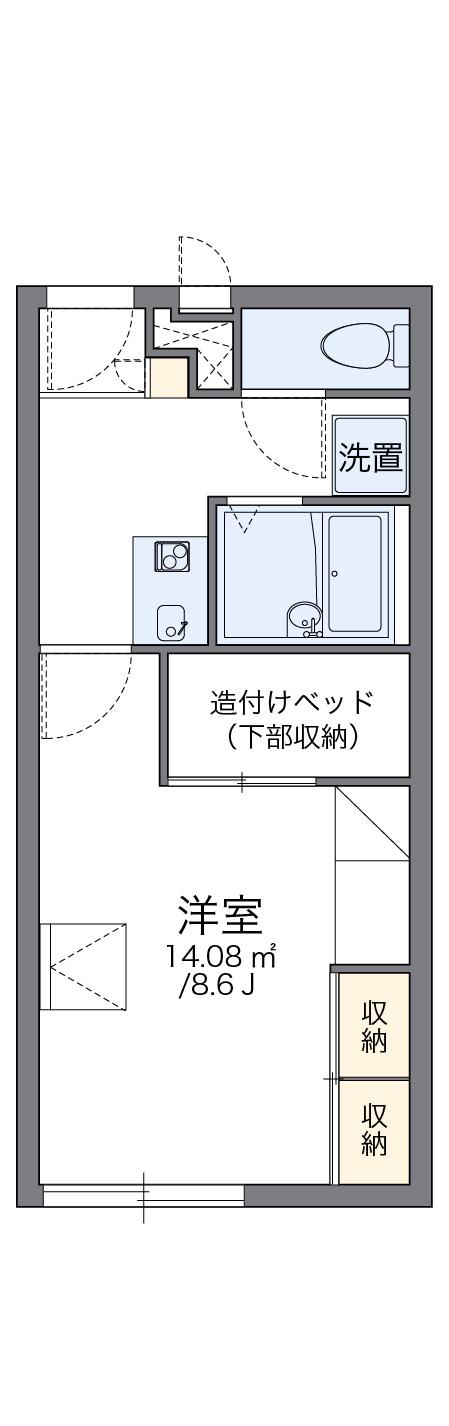 レオパレスカズⅠ(1K/2階)の間取り写真