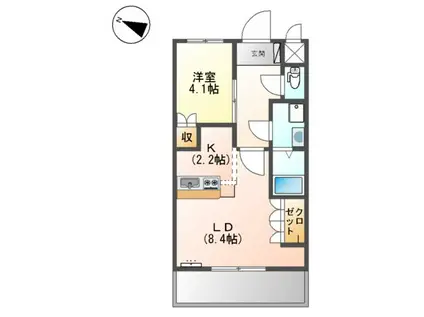 アマービレ(1LDK/2階)の間取り写真
