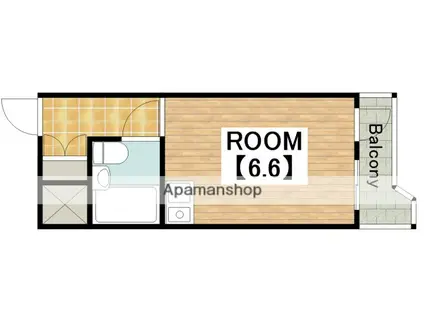 ふぁみーゆ安井1(ワンルーム/5階)の間取り写真