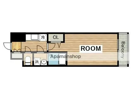 フェニックスレジデンス堺東(1K/2階)の間取り写真