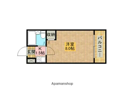 ニューコート小林(1K/2階)の間取り写真