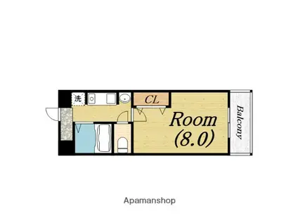 ジュネス(1K/1階)の間取り写真
