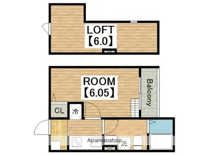 LAPLACE(ワンルーム/2階)の間取り写真