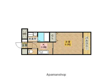 サザンクレスト堺(1K/5階)の間取り写真