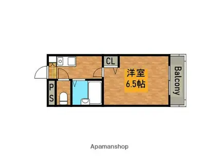 SEIBY朱鷺(1K/4階)の間取り写真