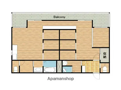 第2萬晃ビル(6LDK/5階)の間取り写真