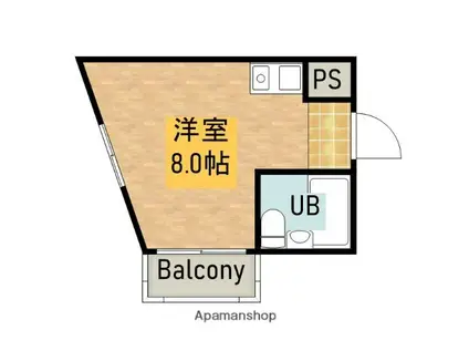 BELONG中百舌鳥(ワンルーム/1階)の間取り写真