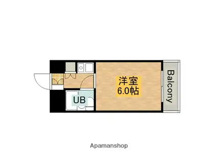 プレオール北長尾(1K/2階)の間取り写真