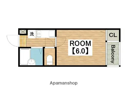 あすか幸美(1K/1階)の間取り写真