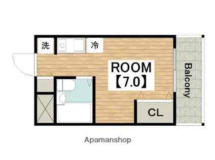 ヌーベルコート三国ヶ丘(ワンルーム/5階)の間取り写真