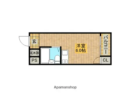 宿院ピア1(ワンルーム/5階)の間取り写真
