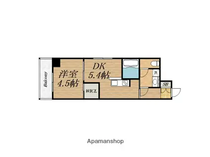 SOAR堺綾之町(1DK/5階)の間取り写真