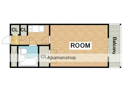 シャルマンフジ浜寺公園壱番館(ワンルーム/3階)の間取り写真