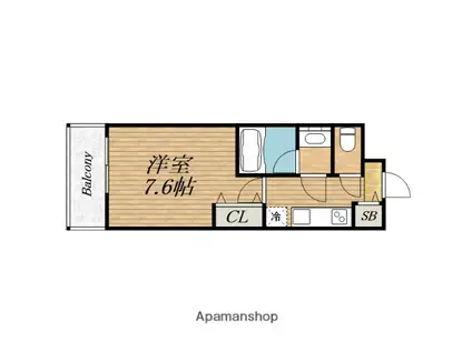 カサ リラ(1K/1階)の間取り写真