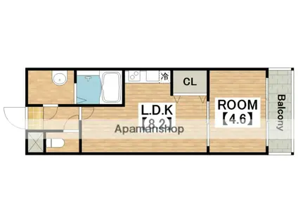 フジパレス堺鳳中1番館(1LDK/1階)の間取り写真