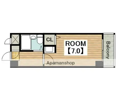 ラ・メゾンデ堺(ワンルーム/3階)の間取り写真