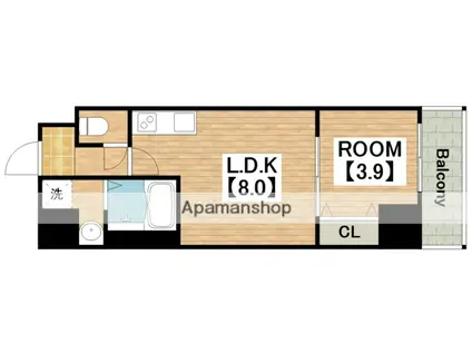 グランパシフィック堺東INNOVATION(1LDK/10階)の間取り写真