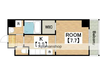 ボン・ボニエール(1K/6階)の間取り写真