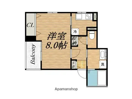 和ハウス(1K/1階)の間取り写真